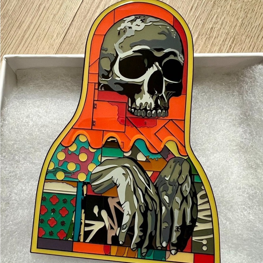 Michael Reeder,
Primal Chant OG Enamel Pin (Black), 2019